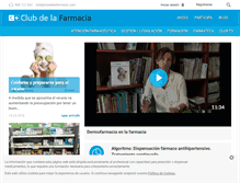 Tablet Screenshot of clubdelafarmacia.com